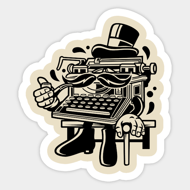 English Typewriter Sticker by Superfunky